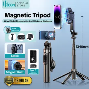 【Magnetic】Hieen Magsafe Magnetic Tongsis Tripod Remote Bluetooth Stainless Steel 1/4 Bracket For Gopro Camera Ringlight Mag16