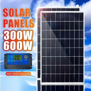 600W 300W Solar Panel Kits 12V Solar Panel 100A Controller Power Portable Solar Battery Charger for Outdoor camping accessorie