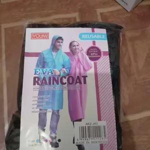 Jas Hujan Eva Dewasa Terusan Ponco Polos Warna Warni Bahan Tebal Unisex