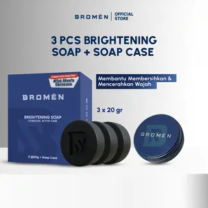 [DAPAT 3PCS @20g] BROMEN BRIGHT KIT | SKINCARE COWOK | PERAWATAN WAJAH KUSAM PRIA | SABUN CUCI MUKA MENCERAHKAN