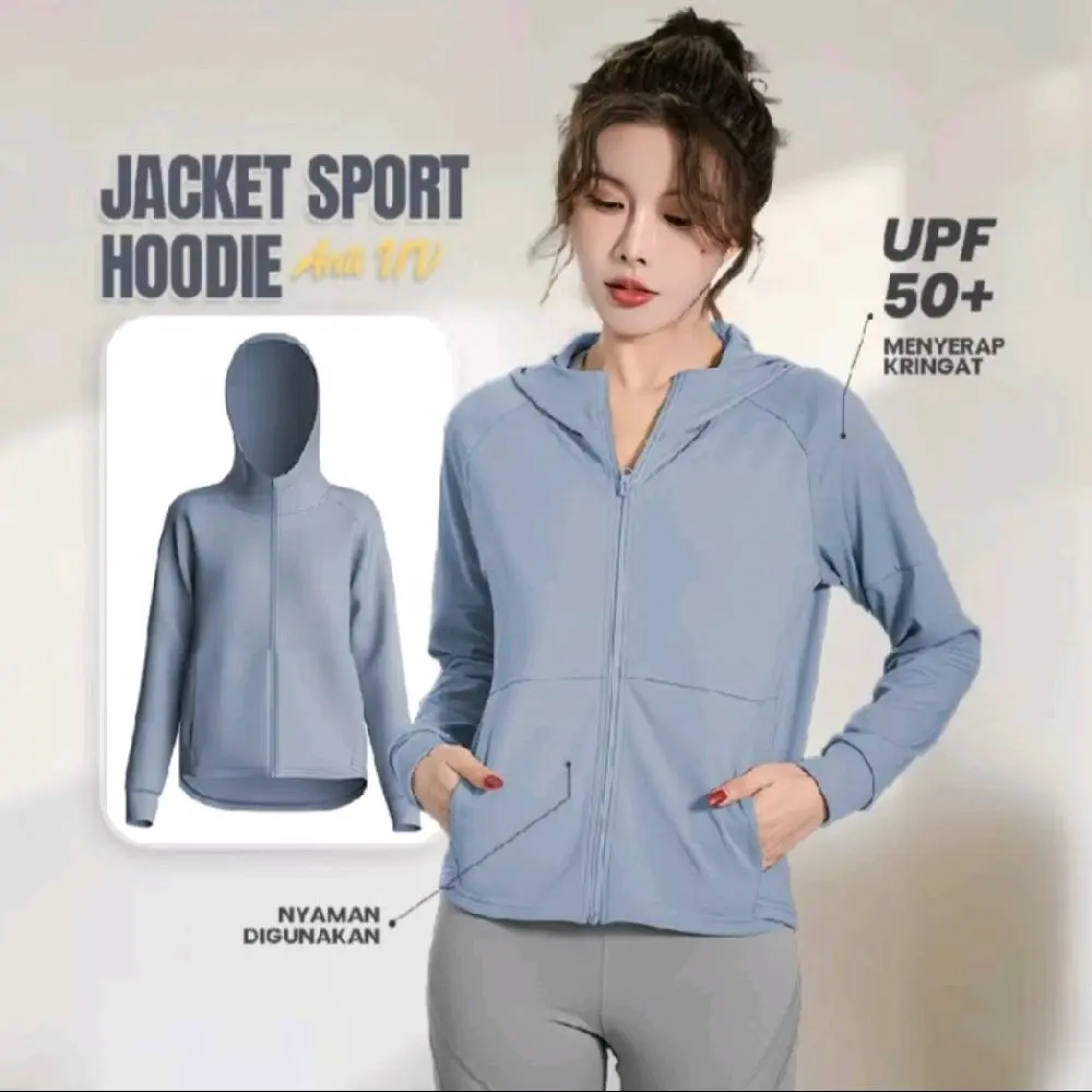 NEW!! jaket Olahraga Wanita Hoodie,gym fitnes yoga sepedaan, jaket run, jaket golf Jaket Anti UV