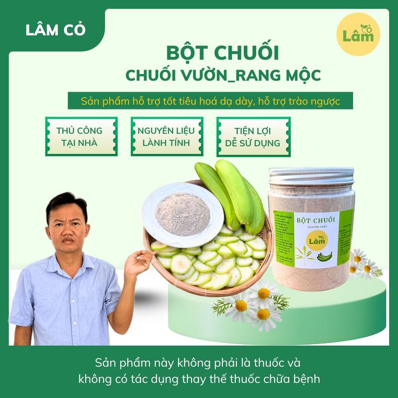  HỘP BỘT CHUỐI XANH ĐÓNG GÓI SẴN  - CHUỐI VƯỜN LÂM CỎ - SỬ DỤNG 30 NGÀY 