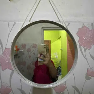 Cermin Bulat Aesthetic / Cermin dinding/ Cermin bulat diameter 30cm PVCHarga Murah Kaca