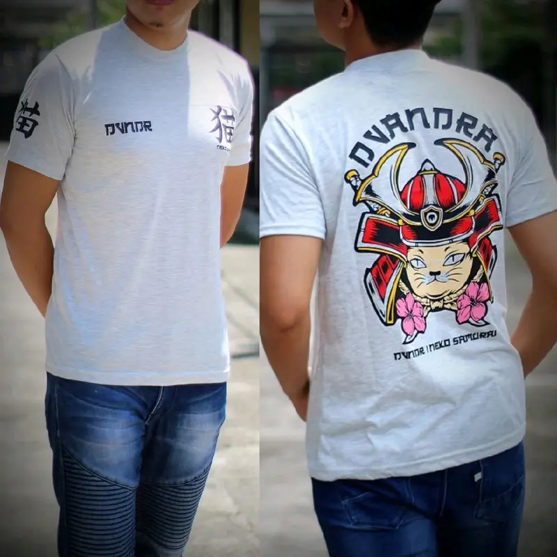 KAOS DVANDRA PUTIH LENGAN PENDEK.SIZE M L XL.BAHAN KATUN COMBAT 30S 3