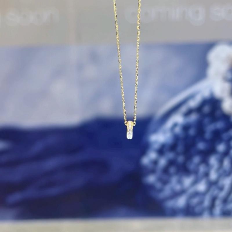 Dây chuyền mạ vàng 18k kèm mặt đính đá