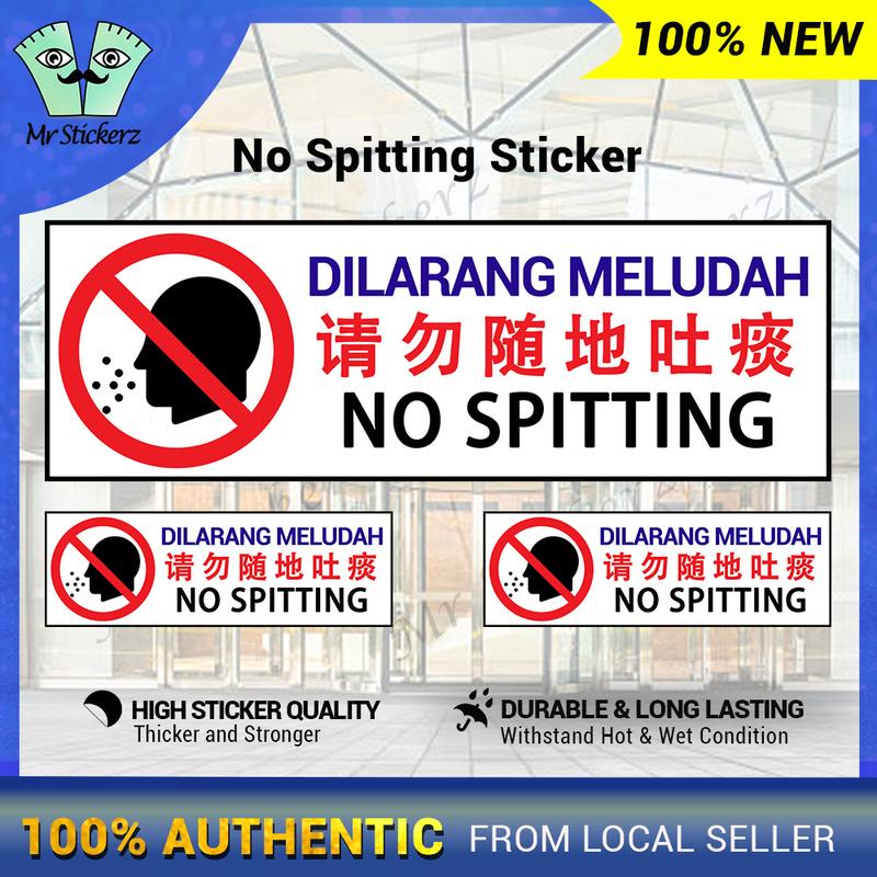 No Spitting Sticker High Sticker Quality Durable and Long Lasting ...