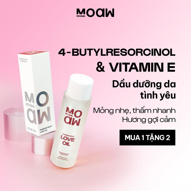 MUA 1 TẶNG 2 Dầu Dưỡng Massage Body - Dầu Tình Yêu Love Oil MOAW MOAWS – Tinh Dầu Trong Suốt Thấm Nhanh Dành Cho Cặp Đôi Phù Hợp Nam Và Nữ - Dầu Dưỡng Trắng Da Mờ Thâm Căng Bóng & Không Bết Rít