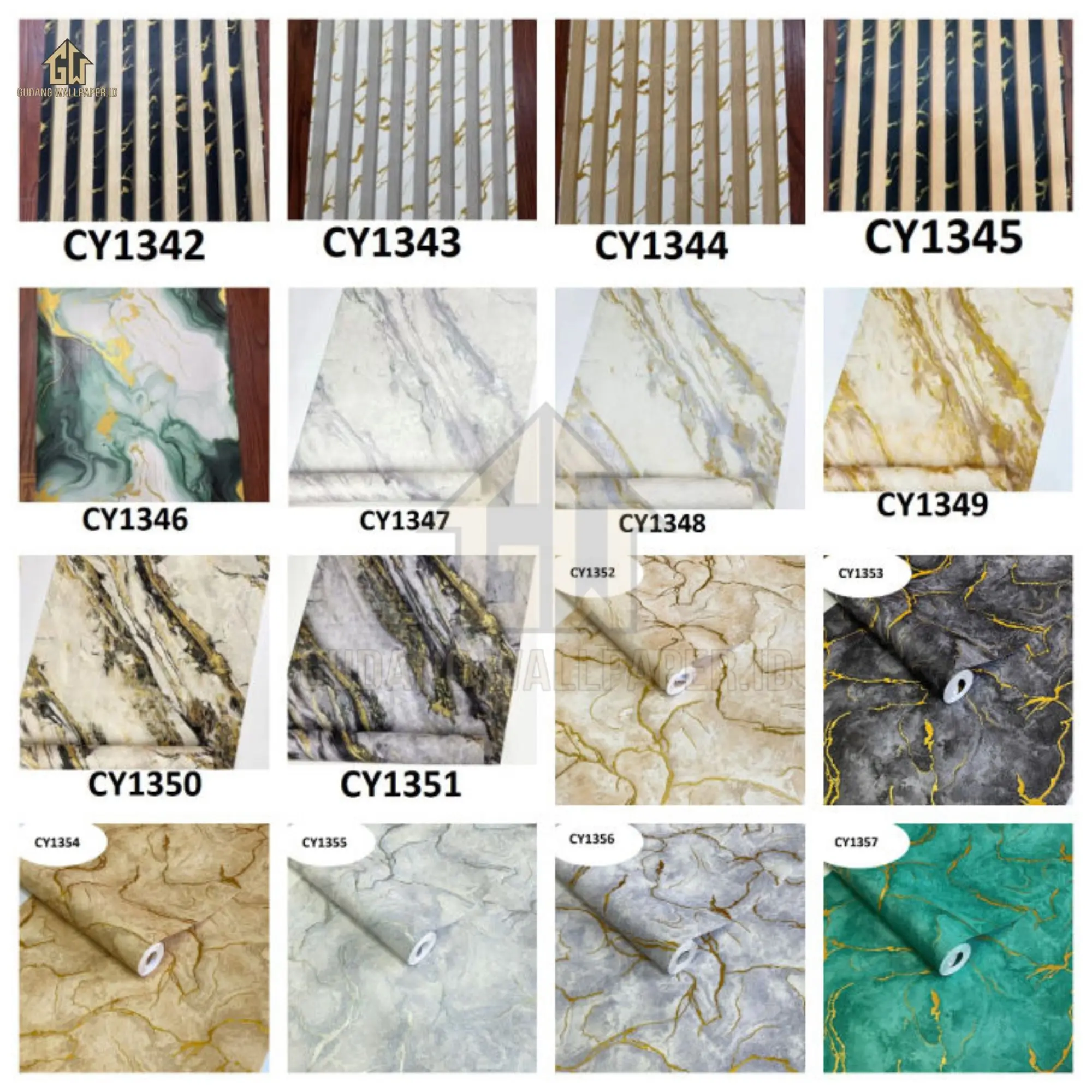 Gudang Wallpaper id - Walstiker Wallpaper Dinding Motif Marmer Stiker Marble Mewah Ukuran 45cm x 8Meter