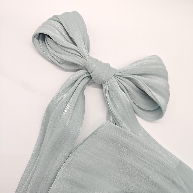 Product Introduction of Summer New Solid Color Soft and Shiny Silk Scarf Long Scarf Headscarf Shawl 5