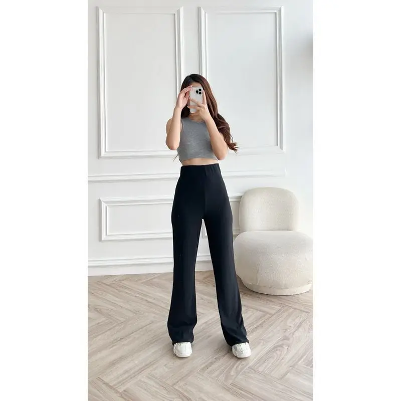Flare Pants - Celana Highwaist Flare Pants - Highwaist Kulot Cutbray 2