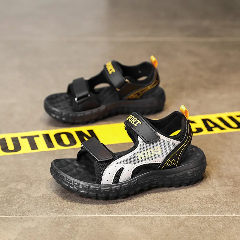 【Luckyy Kid】Petualangan Luar Ruangan Asli Sandal gunung olahraga Sandal Musim Hujan Sandal kualitas terbaik Sandal Anak Laki-laki Anti Selip Bahan Anti Selip 8