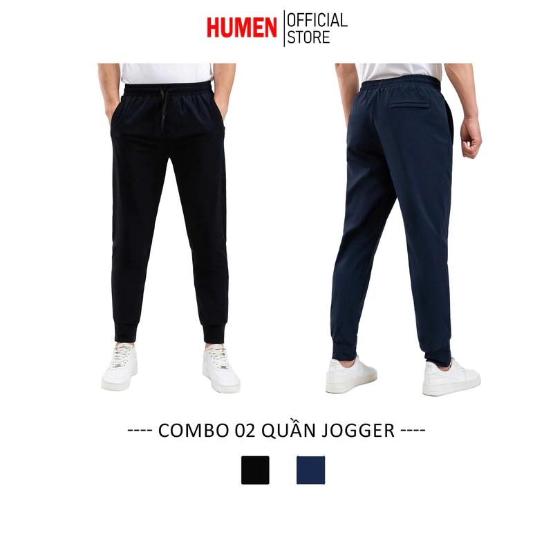 { COMBO 2 } Quần JOGGER Thể Thao Nam HUMEN Chất Gió Sport Tập Gym Mềm Mịn Thoải Mái