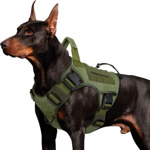 Arnés ajustable para perros, asa de chaleco táctico para perros con , arnés reflectante para perros para pastor alemán, accesorios para perros y gatos para entrenar y caminar