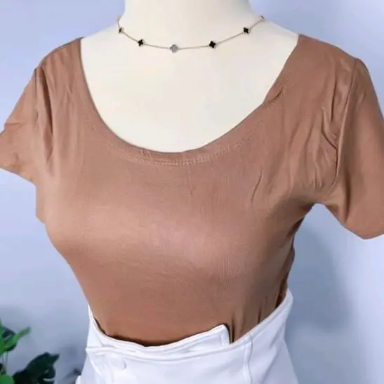 KAOS CROP TOP |Aurora Fashion | Bahan cotton lembut dan nyaman Atasan Katun Santai 7