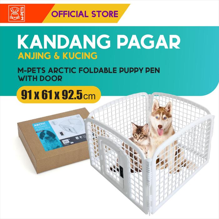 Gambar M-Pets Arctic Foldable Puppy Pen With Door / Kandang Pagar Anjing dari M-Pets Volk Pets Indonesia Kota Administrasi Jakarta Barat Tokopedia