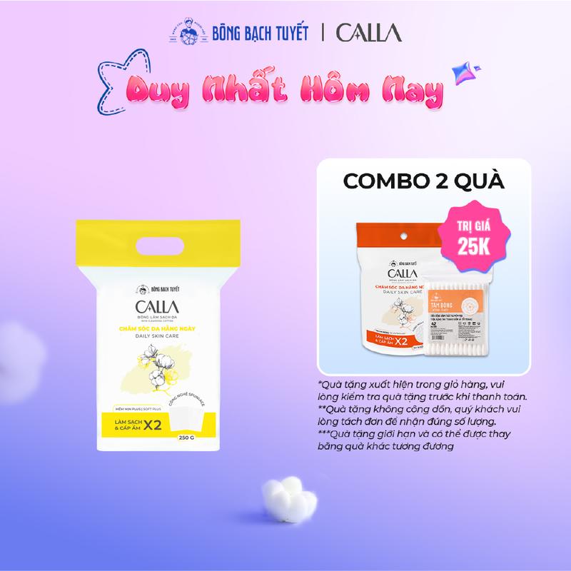  Bông làm sạch da Calla Bông Bạch Tuyết Mềm Mịn túi 250g an toàn cho da @bongtaytrang @lamsachda @lamdep @nữ ,women Skincare Làm Đẹp Da 