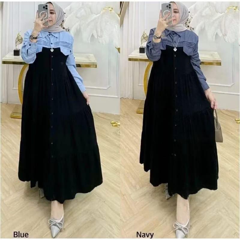 Product Introduction of DRESS KEREN VENA MIDI JUMBO L XL XXL TERMURAH BAHAN ADEM Muslim Gamis Wanita Dewasa Maxi Mewah Lebaran Nyaman Twill Panjang Remaja Katun Kain Kondangan Merah 12