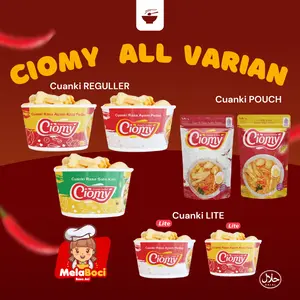 CIOMY Cheese Cuanki Instan Non MSG Chicken Cup Spicy Reguler Lite Tahu Lidah Kering Besar kecil viral rasa Kari pouch