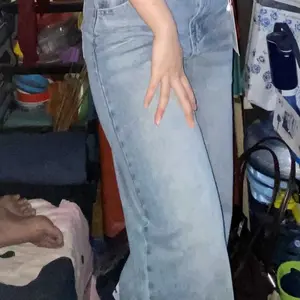 COD LULU Jeans Celana Jeans terbaru kulot Korea Biru muda pinggang tinggi--Baggy Jeans -baggy baggy