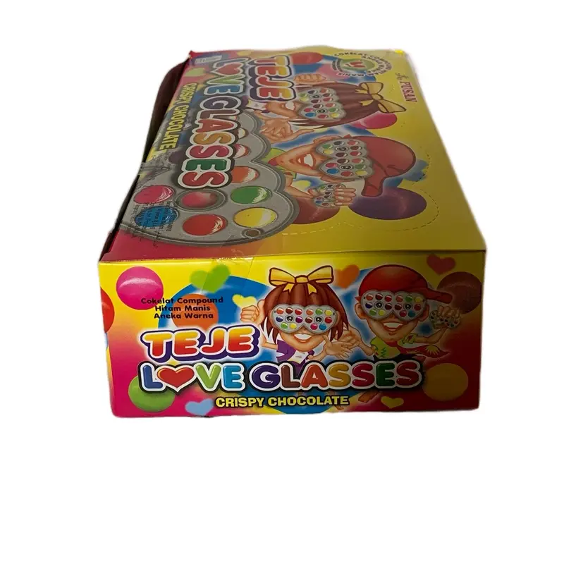 PERMEN SMILLING EYEGLASS COKLAT BOX ISI 40 pcs PERMEN KACAMATA JADUL marshmallow 2