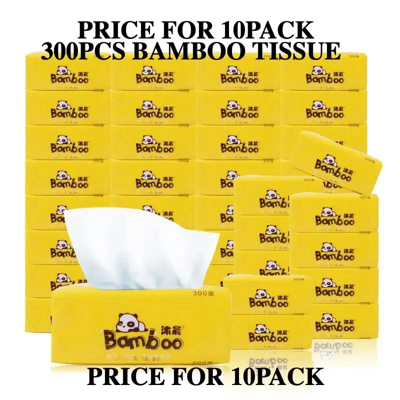 Bamboo Tissue /Soft Facial Tisu 300pcs Non-Fluorescent Tissue Facial Tissue