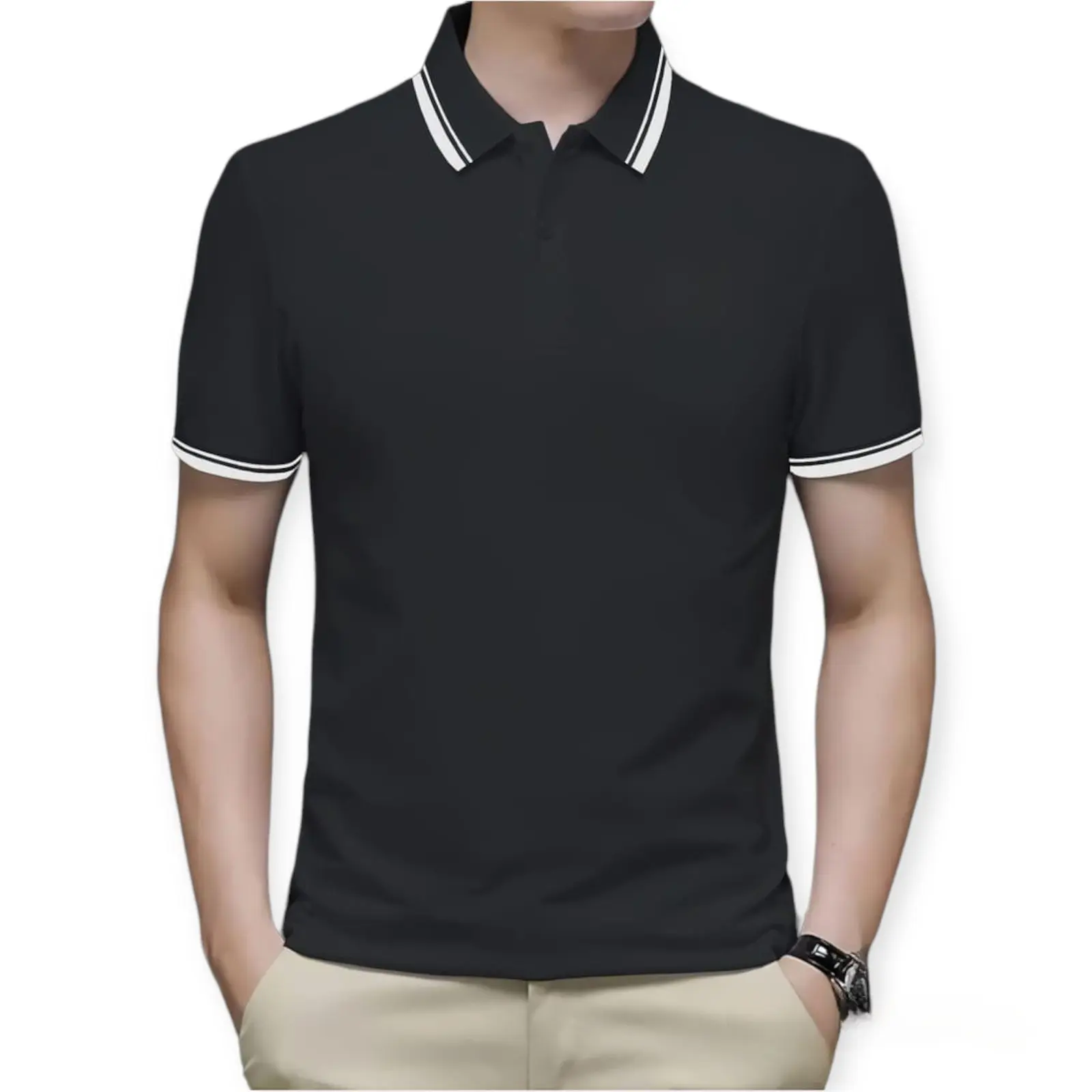 SNSTORE899 - Kaos tshirt wangki dua list lengan pendek pria wanita tangan manset 2 kancing