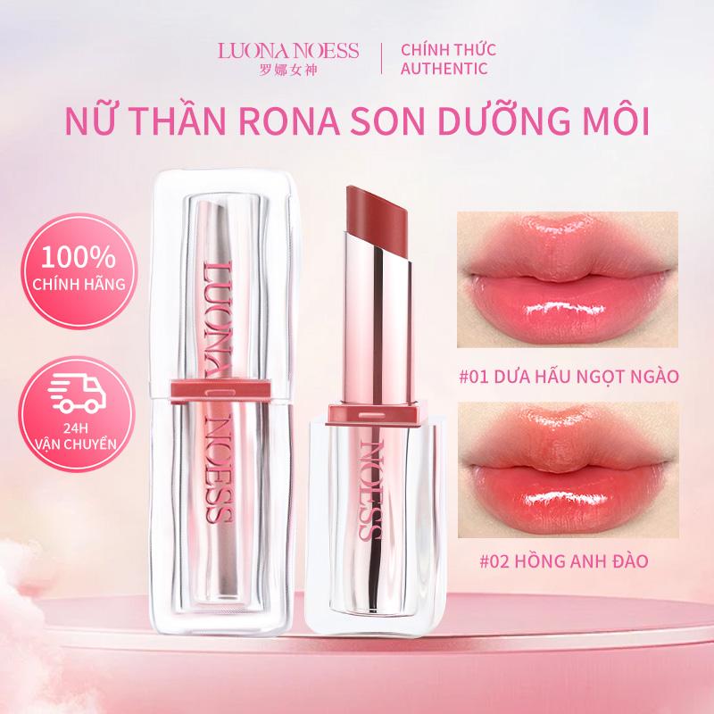 Son Dưỡng Môi Đổi Màu Lona Nữ Thần Macaroon Dưỡng Ẩm Giảm Đường Viền Môi Làm Sáng Môi Khỏa Thân Phát Hành Mới