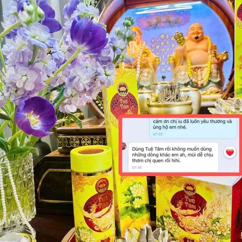 Alofa Nhang Phong Thủy Tuệ Tâm 114 Nén - Sản Phẩm Tự Nhiên An Toàn Cho Sức Khỏe & May Mắn 6
