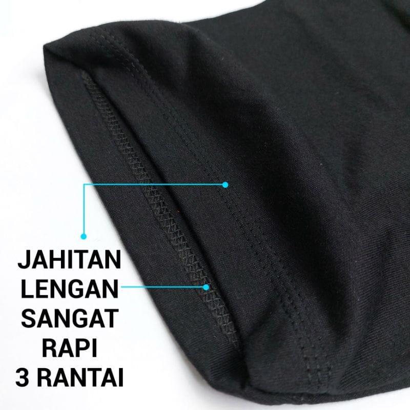 GRESY ID - Kaos distro Pria Katun combad 30s Baju Kaos Pria Dewasa Lengan Pendek Terbaru Atasan Cowok kekinian Keren Kain Combed Sablon Karet hitam 3