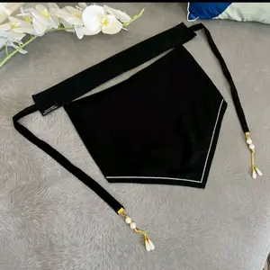 Niqob Bedoonesm Cantika tali bandul mutiara Niqob pendek segitiga