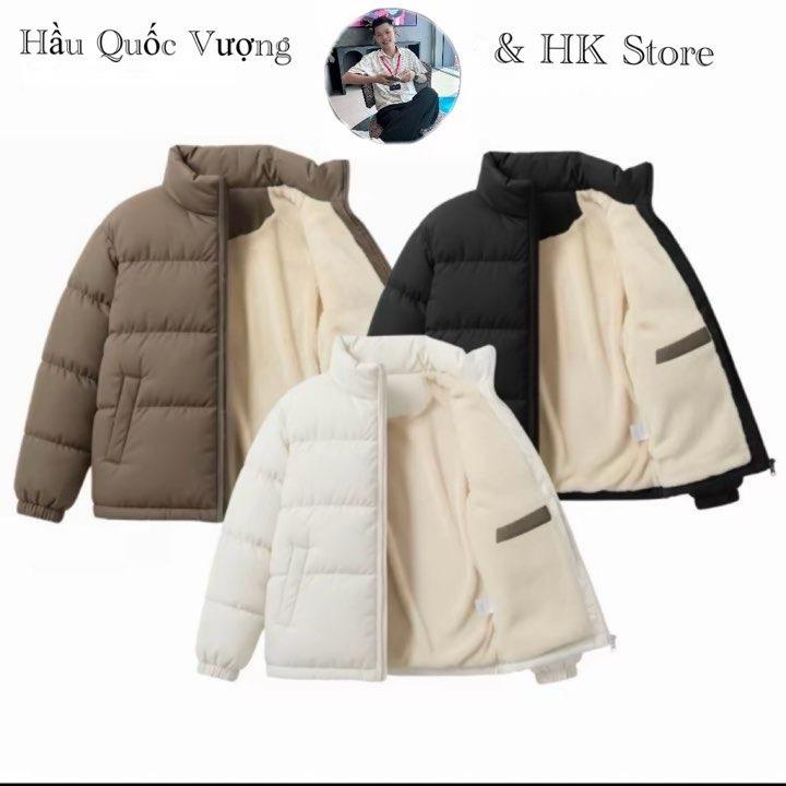 Deal Độc Quyền Hầu Quốc Vượng Áo Phao Lót Lông Cừu Có Túi Trong Nam Nữ Dày Dặn Chống Lạnh Ấm Áp Mùa Đông From Chuẩn