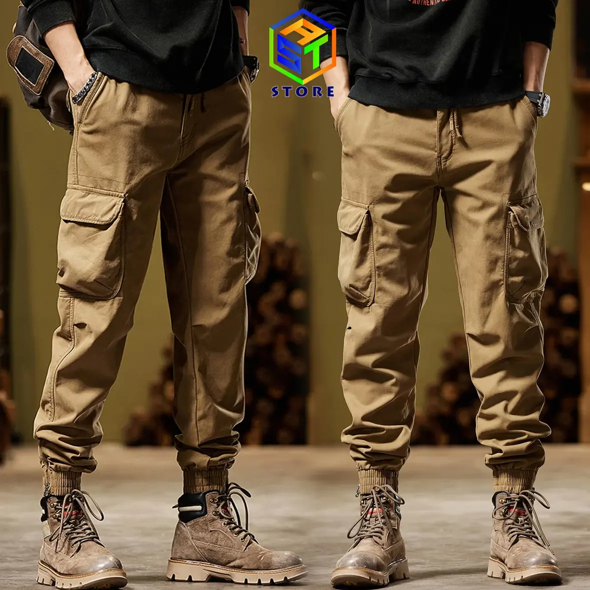 Celana Joger Cargo Combat Twill Stretch Celana Cargo Panjang Pria Wanita