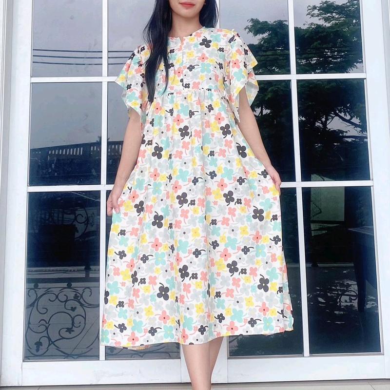 DASTER SANTAI SANDRINA/SANTAI/MUSIM PANAS Wanita Dress Motif 5
