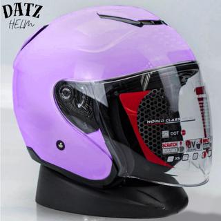Helm Half Face MLA KYOTO | HITAM GLOSS  Kaca Visor Bening | Helm Premium Untuk Pria Dan Wanita Dewasa SNI Motorcycle 1