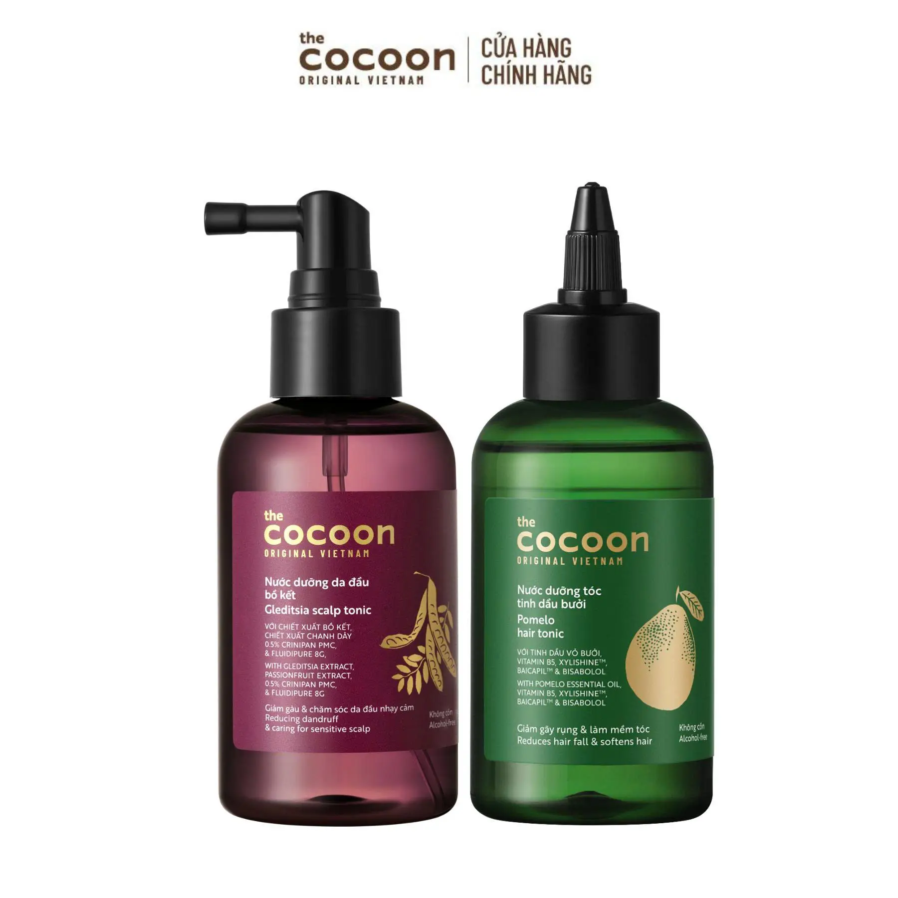 Ảnh đại diện COMBO Nước dưỡng tóc tinh dầu bưởi Cocoon ngăn ngừa gãy rụng và hỗ trợ mọc tóc 140ml + Nước dưỡng da đầu bồ kết 140ml