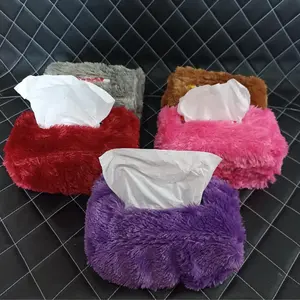 Cover Tissue Bulu Rasfur Sarung Tisu Aksesoris Interior Car
