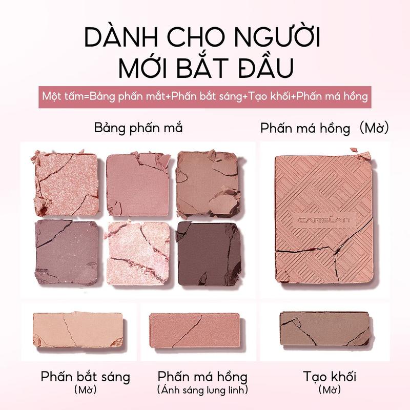 [CFV]Bảng mắt tổng hợp mười màu Carslan, chất phấn mềm mại, tệp da tự nhiên không gây bẩn 18g+[Mua 1 Tặng 2]Cọ phấn mắt*1+son tint serum mini 1g*1 5