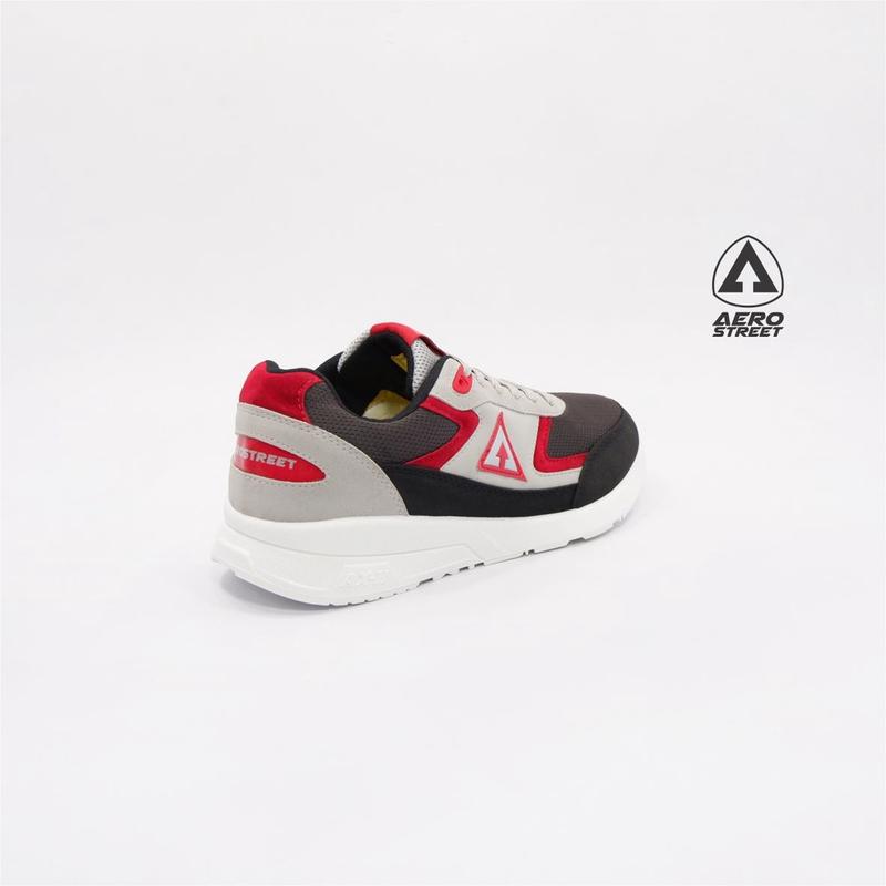 Aerostreet 36-45 Osaka Putih Abu Merah - Sepatu Sneakers Casual Pria Wanita Aero Street 21HH20 4
