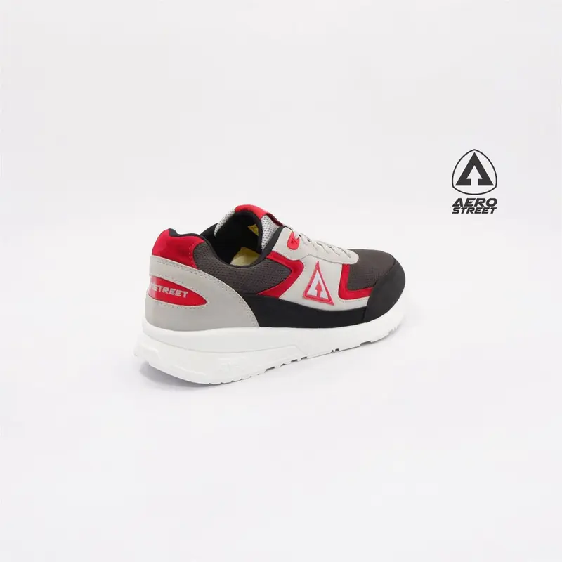 Aerostreet 36-45 Osaka Putih Abu Merah - Sepatu Sneakers Casual Pria Wanita Aero Street 21HH20 3