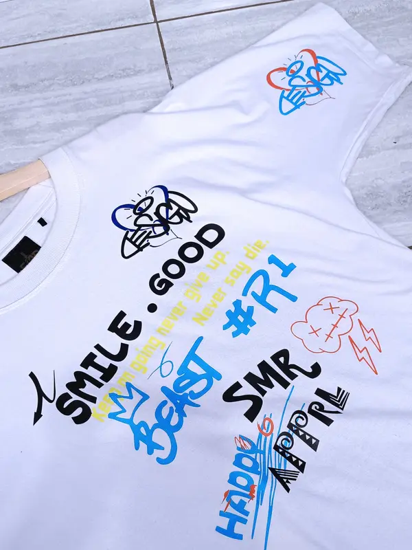 SMR APPAREL - Kaos Oversize SMILE GOOD premium Cotton Combed 24s Pria & Wanita Basic Lembut Baju Dewasa 2