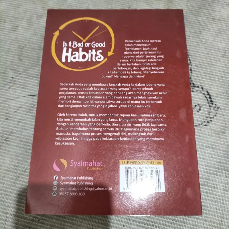 PAKET ISI 5 BUKU / HOW LEADER OF ACT / IKIGAI / CHANGE YOUR HABITS / IS IT BAD OR GOOD HABITS / FILOSOFI TERAS / SURAT YASIN 5