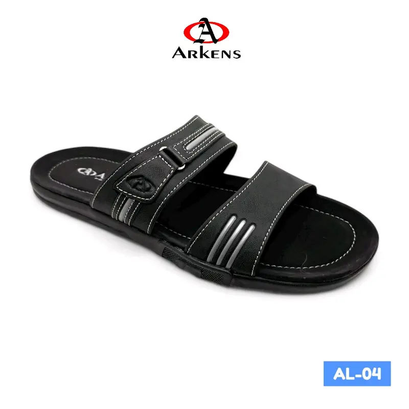 Arkens AL-04 Sandal Selop Kulit Premium Trendy Sol Tebal Dewasa Pria Terbaru Size 39-43 Untuk Santai Kasual Karet Sendal 0
