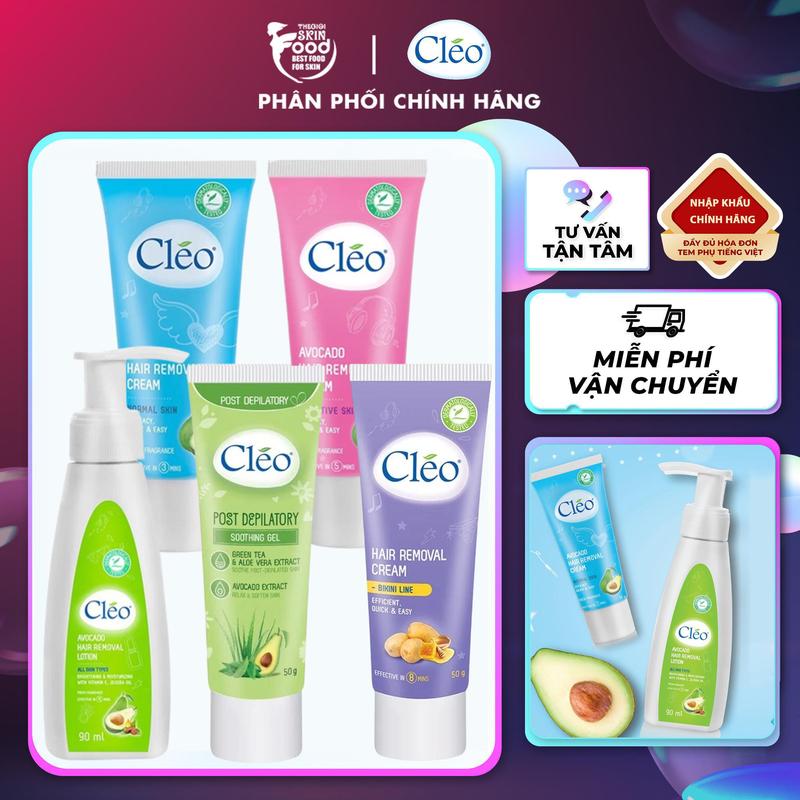 Kem Wax Lông, Gel Hỗ Trợ Làm Dịu Da Chiết Xuất Từ Bơ CLEO Avocado Hair Removal Cream