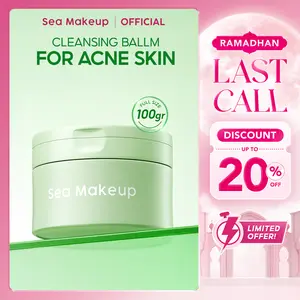 Sea Makeup Acne Butter Cleansing Balm 100gr - Pembersih Makeup & Jerawat dengan Salicylic Acid, Tea Tree & Centella - Cocok untuk Kulit Berjerawat dan Kering - Muka