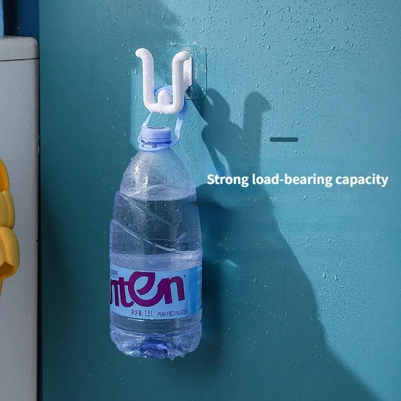 Gantungan Sandal Tempel Dinding Wall Mounted Slippers Hanger Hook Rak Kait Sepatu Sendal Kamar Mandi Holder Cantelan Dua Slot Tempat Penyimpanan Serbaguna Tanpa Paku 2