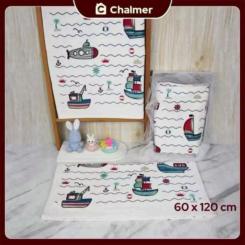 Best seller Handuk Bayi Chalmer Ukuran 60 x 120 cm Handuk Bayi Lembut Print Anak Karakter A 4