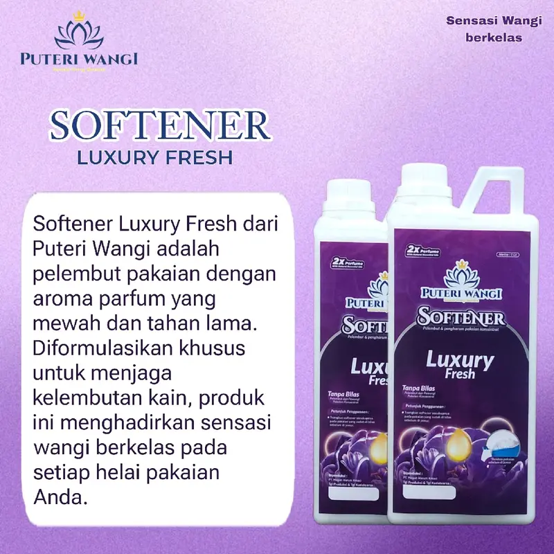 Puteri Wangi Pelembut Pakaian 1 Lt | Softener Luxury Fresh 1