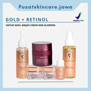 [Pusat Jawa] Retinol+ Gold Series Daviena Skincare Pemutihan Meringankan Kontrol Minyak Hitam Kering Kerutan Kotoran