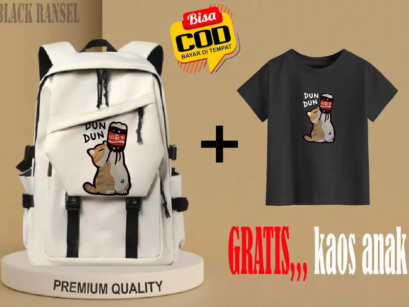 tas ransel free kaos sekolah anak SD SMPS SMA backpack fashion anak laki laki dan perempuan trendy 4