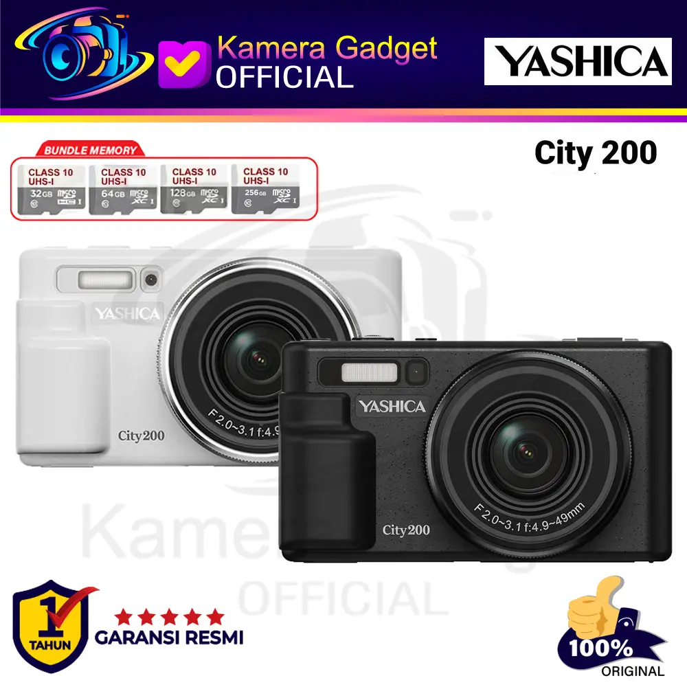 Yashica City 200 Compact Digital Camera Pocket Kamera Original Resmi
